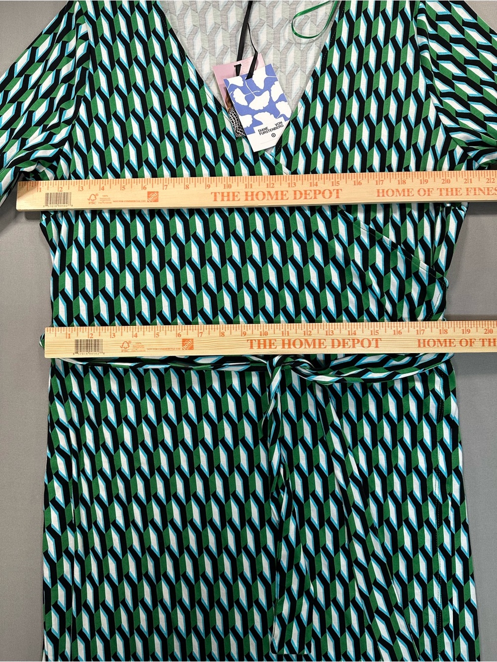 Diane von Furstenberg X Target Long Sleeve Midi Wrap Dress Arrowhead Pattern XXL - Picture 14 of 16